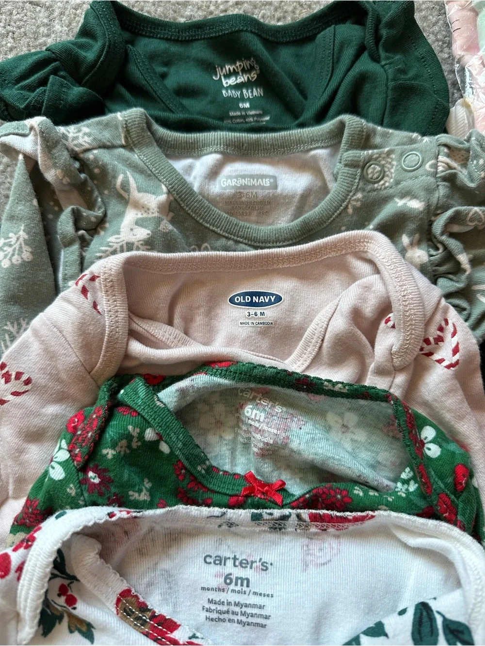 Mixed brands 9 piece 4-6 month baby girl Christmas/ winter outfit lot